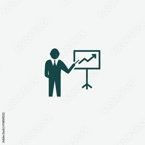 Chart icon business chart icon vector logo design template