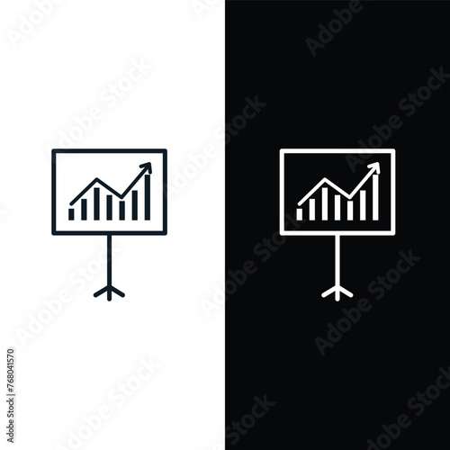 Chart icon business chart icon vector logo design template