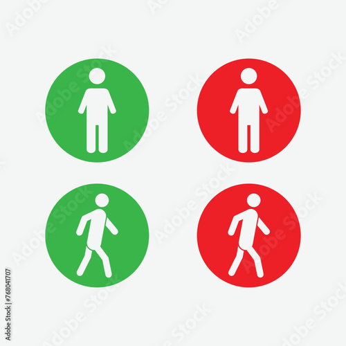 Crosswalk icon vector logo design illustration