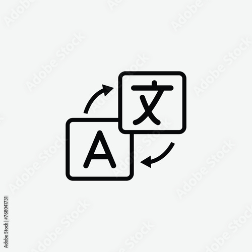 Translate ,translation vector logo design template