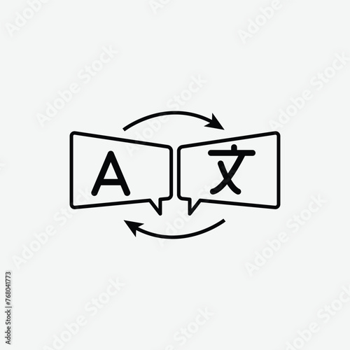 Translate ,translation vector logo design template
