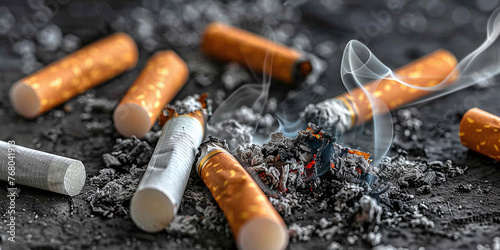 As a result of smoking cigarettes, harmful smoke can damage the lungs and cause illness.