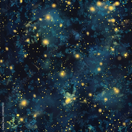 A swarm of twinkling fireflies at dusk 03 - Perfectly repeating background pattern for your designs