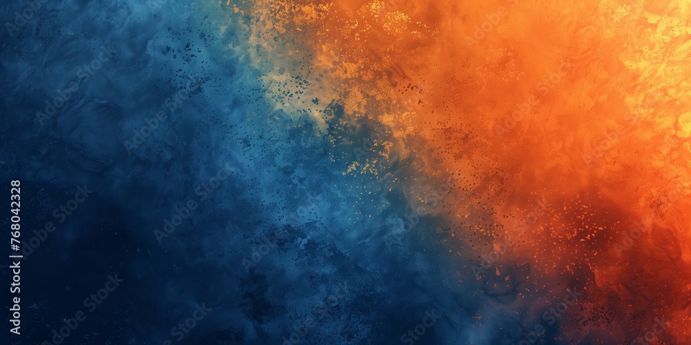 Fiery Blue and Orange Abstract Texture