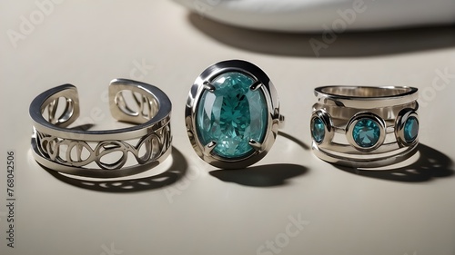 Modern Jewelry swith modern style ring's  photo