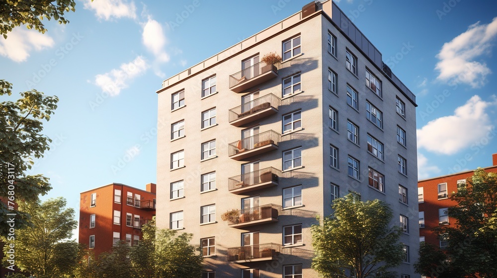 A photo of a Simple and Clean Apartment Building