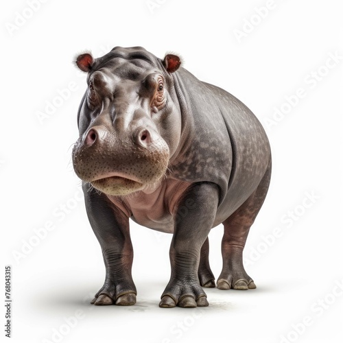 Hippopotamus isolated on white background