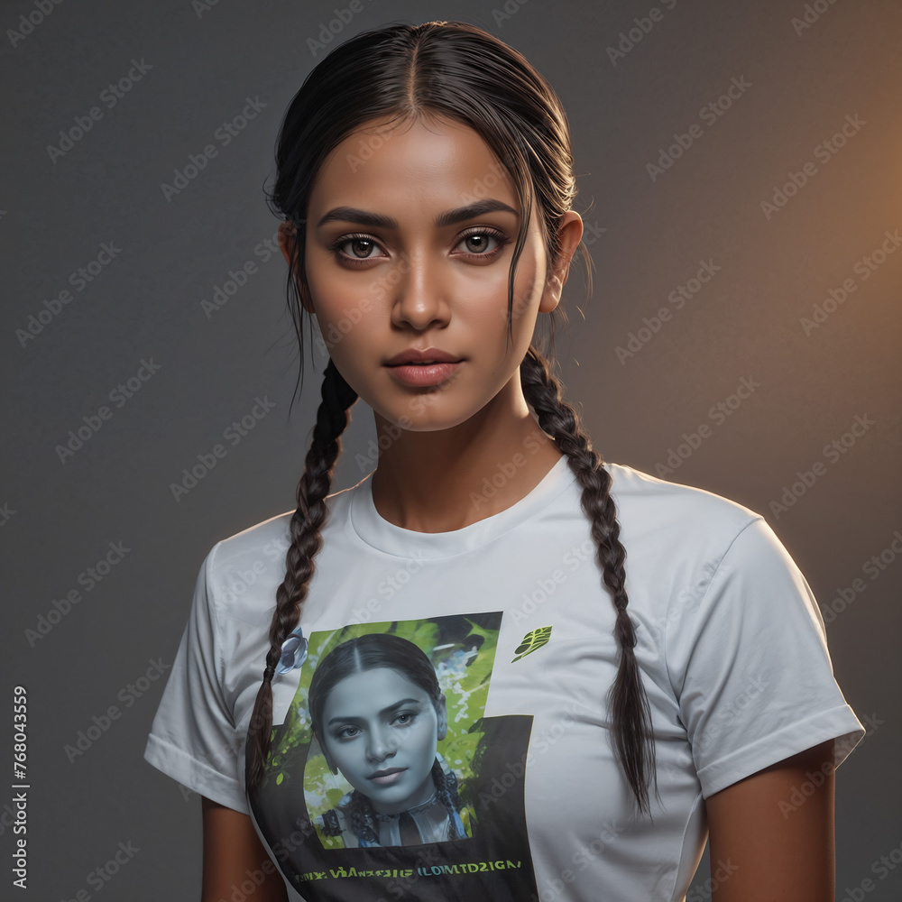  ohingya female, with short hair braids, aged between 25-30 years ...