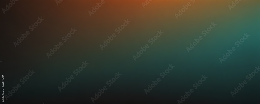 Naklejka premium Dynamic Teal, Orange, and Black Gradient Background with Grainy Texture: Modern Design
