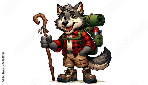 a hiking guide survival hiker vacation travel tourist recreation camping adventure hike summer holiday cartoon character campground icon holiday backpack exploring outdoor nature outdoors journey