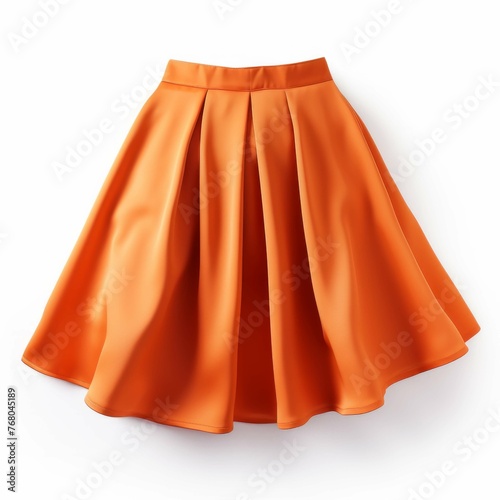 Orange Skirt isolated on white background