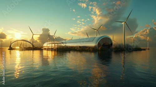 EcoPower Hub: Revolutionizing Clean Energy with Wind, Solar, and Hydrogen Storage photo