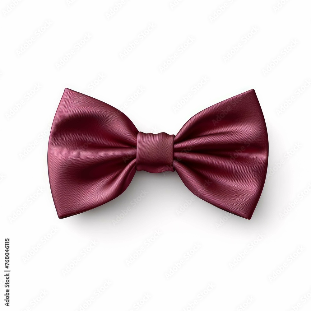 Bordeaux Bow Tie isolated on white background