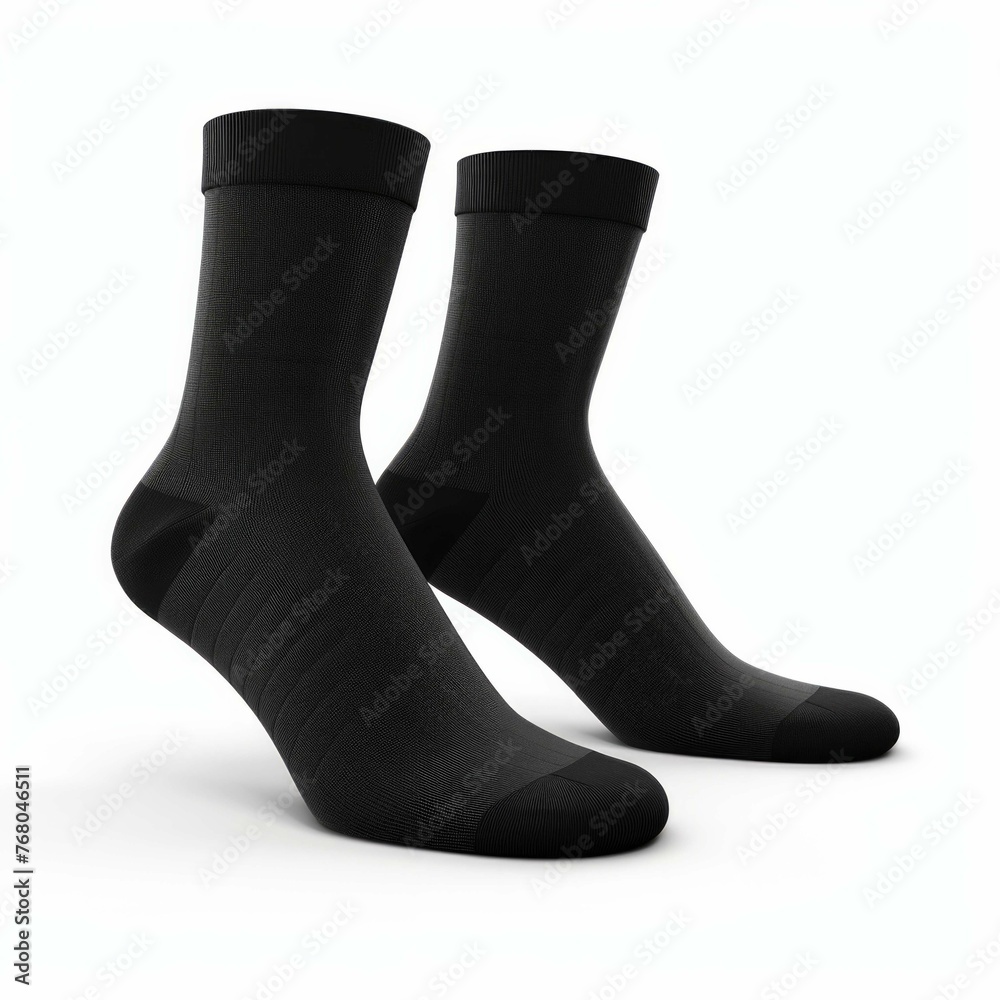 Black Socks isolated on white background Black Socks isolated on white background