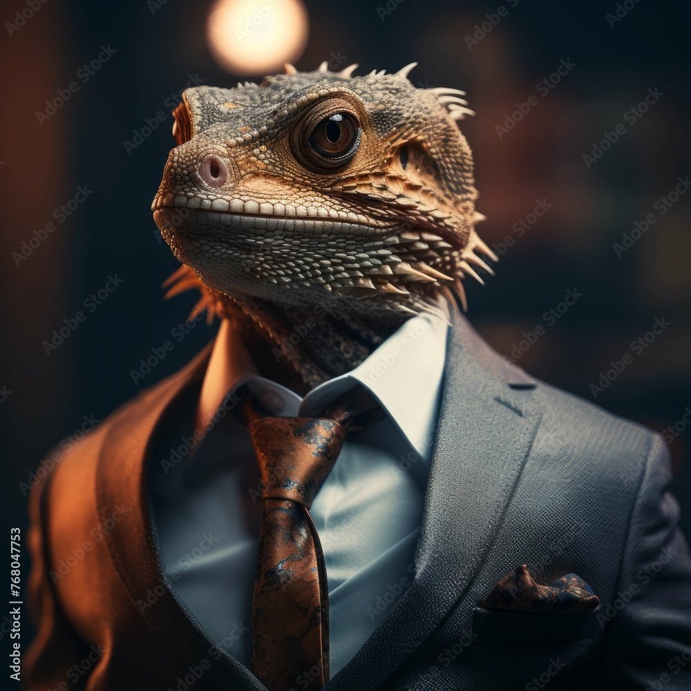 Lizard in a suit