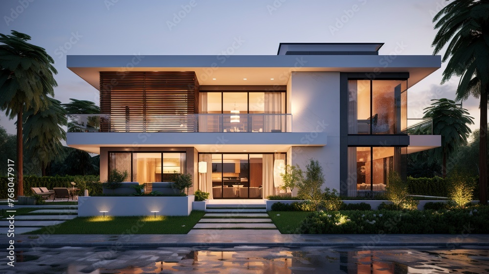 A photo of a Simple and Modern Duplex Design A photo of a Simple and Modern Duplex Design