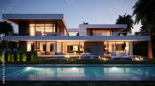 A photo of a Simple and Modern Villa Design © Xfinity Stock