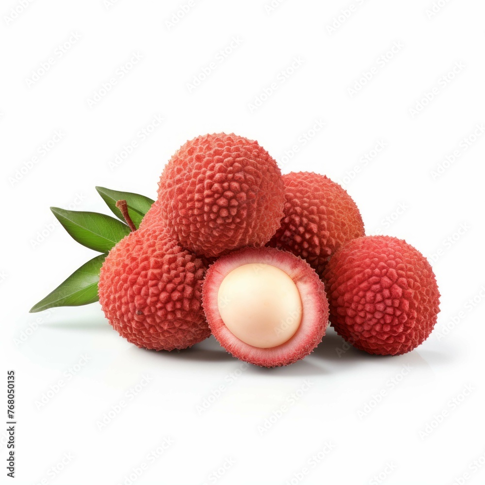 Lychee Nuts isolated on white background Lychee Nuts isolated on white background