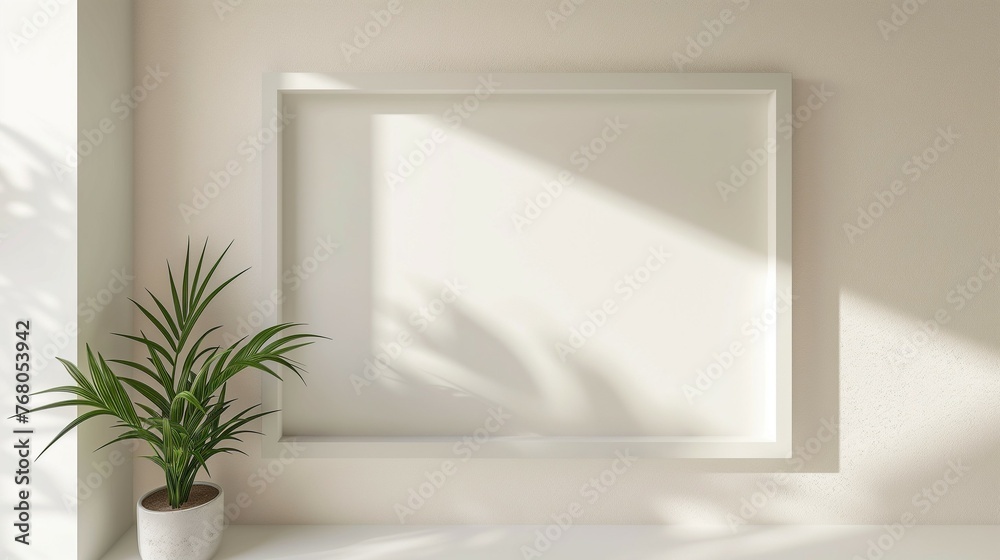 Mock up frame, gallery style, home room interior, 3d render Mock up frame, gallery style, home room interior, 3d render