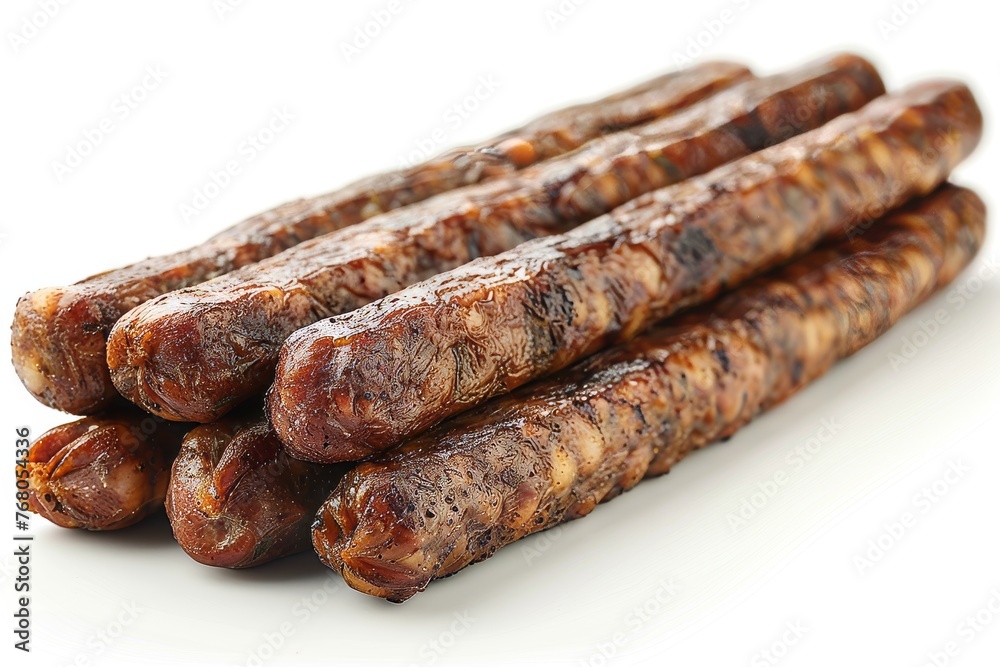 Savory Grilled Sausages Showcasing Appetizing Texture and Details. Savory Grilled Sausages Showcasing Appetizing Texture and Details.