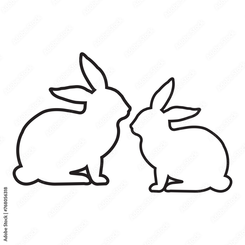 Obraz premium Bunny rabbit farm animal vector illustration graphic design eps10