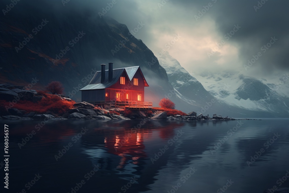 a house on the water