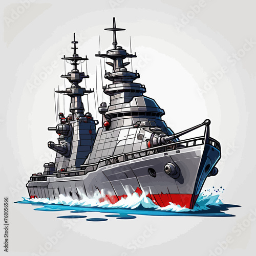 War Ship Logo Design Very Cool