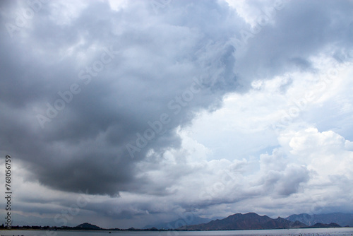 View Of Dramatic Sky In Ninh Chu Beach, Vietnam.