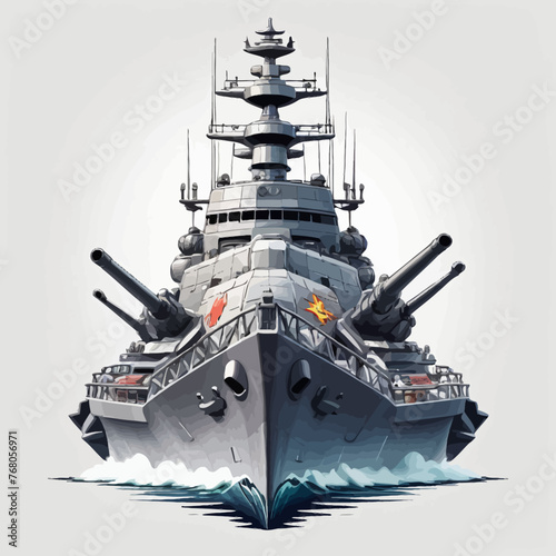 War Ship Logo Design Very Cool
