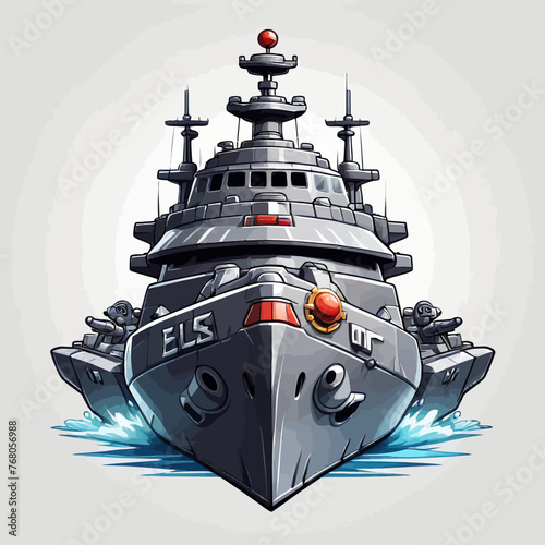 War Ship Logo Design Very Cool