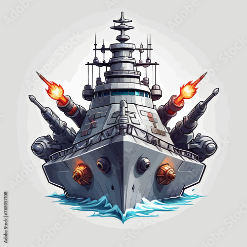 War Ship Logo Design Very Cool