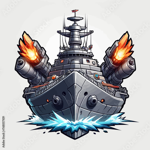 War Ship Logo Design Very Cool
