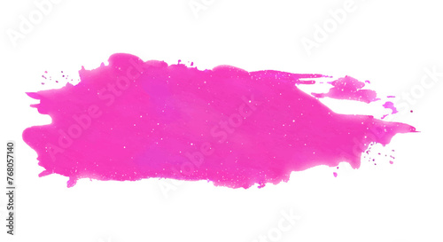 A stroke with a pink watercolor brush. Cool and refreshing color. Vector graphics
