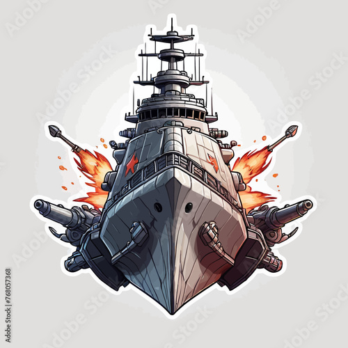War Ship Logo Design Very Cool