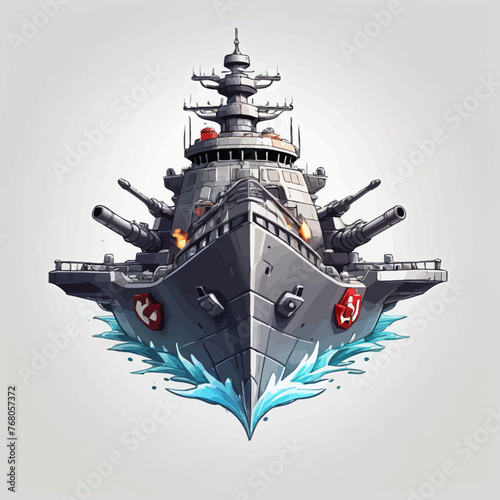 War Ship Logo Design Very Cool