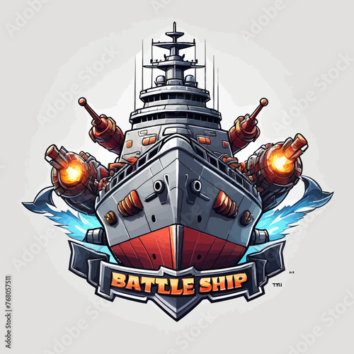 War Ship Logo Design Very Cool