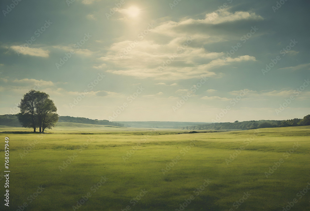 Landscapes of a grassy field