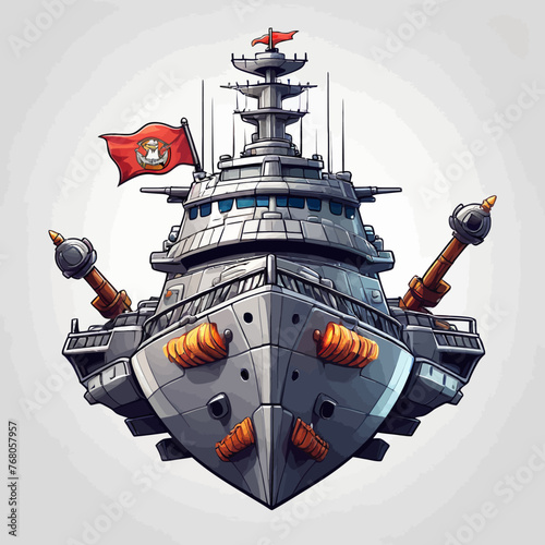War Ship Logo Design Very Cool