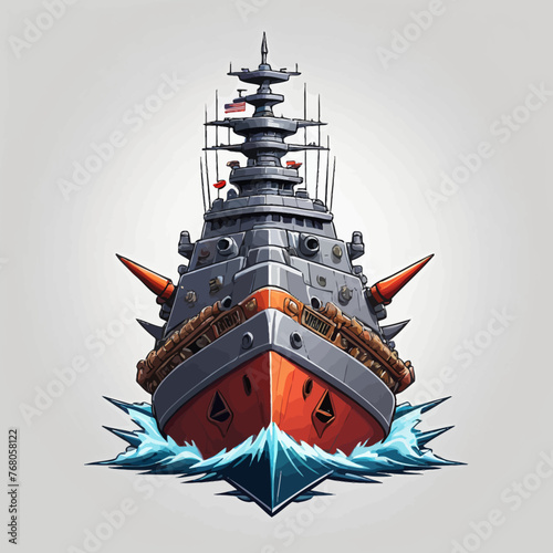 War Ship Logo Design Very Cool