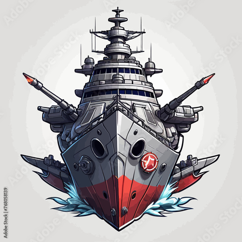 War Ship Logo Design Very Cool
