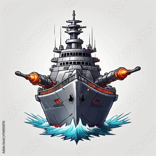War Ship Logo Design Very Cool