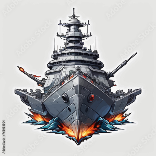 War Ship Logo Design Very Cool