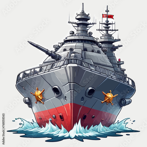 War Ship Logo Design Very Cool