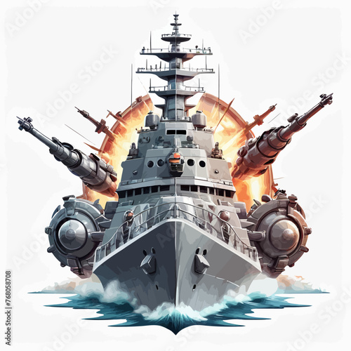 War Ship Logo Design Very Cool