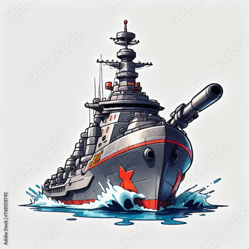 War Ship Logo Design Very Cool