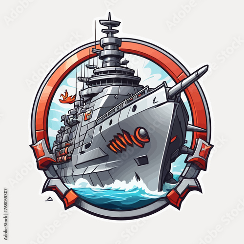 War Ship Logo Design Very Cool