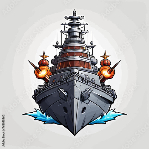 War Ship Logo Design Very Cool