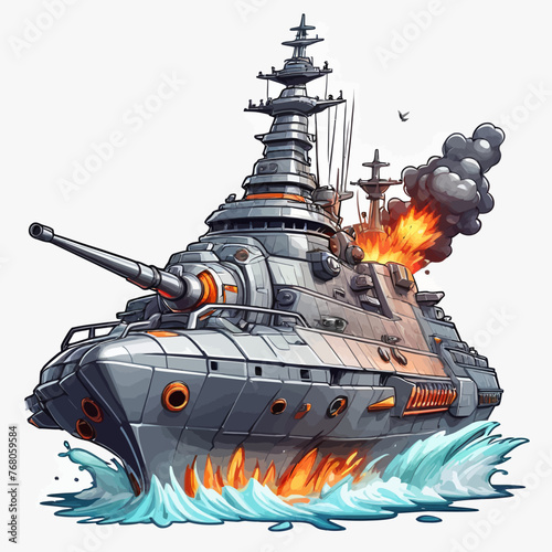 War Ship Logo Design Very Cool
