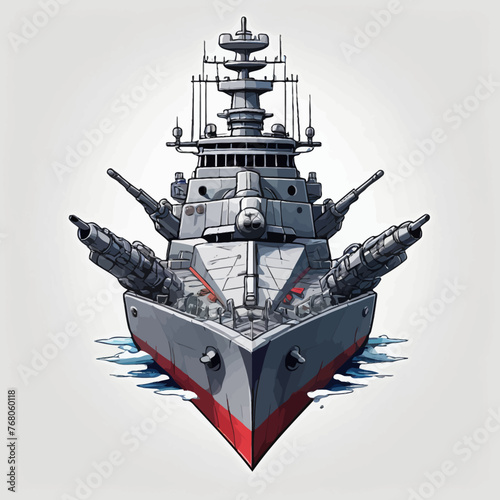 War Ship Logo Design Very Cool