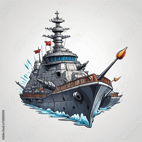 War Ship Logo Design Very Cool
